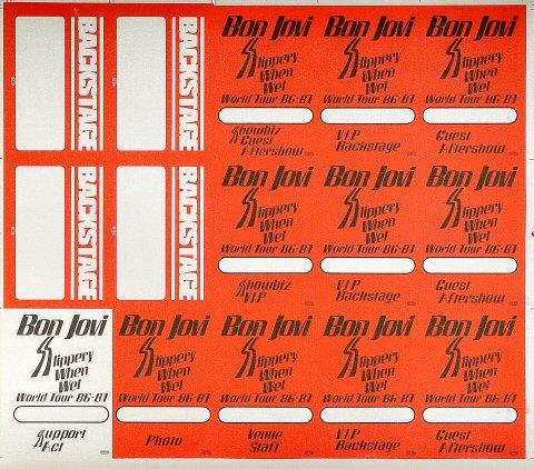 Bon Jovi Backstage Pass