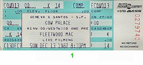 Fleetwood Mac Vintage Ticket