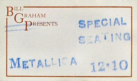 Metallica Backstage Pass