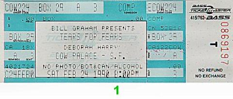 Tears for Fears Vintage Ticket