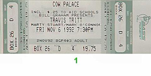 Travis Tritt Vintage Ticket