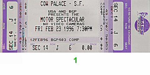 USA Motor Spectacular Vintage Ticket