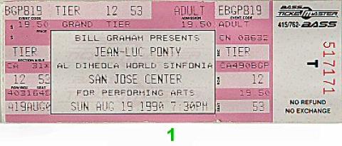 Jean-Luc Ponty Vintage Ticket