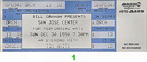 Tom Waits Vintage Ticket