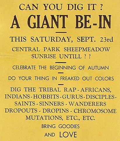 A Giant Be-In Handbill