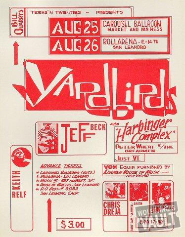 Yardbirds Handbill