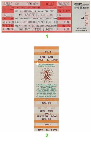 Grateful Dead Vintage Ticket