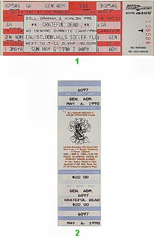 Grateful Dead Vintage Ticket
