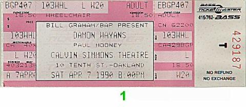 Damon Wayans Vintage Ticket