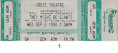 They Might Be Giants Vintage Ticket