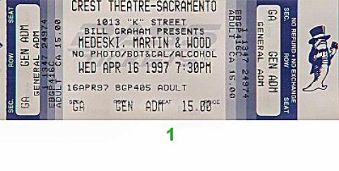 Medeski Martin & Wood Vintage Ticket