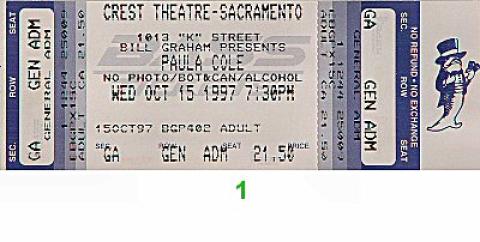 Paula Cole Vintage Ticket