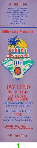 Jay Leno Vintage Ticket