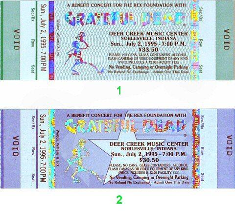 Grateful Dead Vintage Ticket