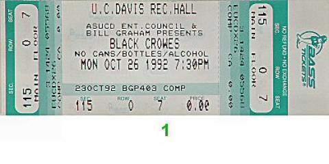 The Black Crowes Vintage Ticket