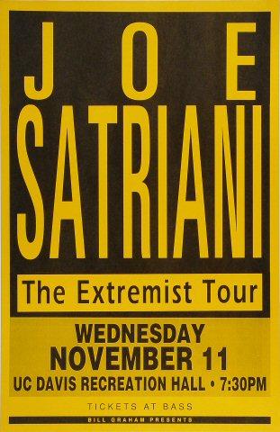 JOE SATRIANI サイン入りドラムヘッドとチラシセット Joe Satriani Vintage Concert Poster from Berkeley Community