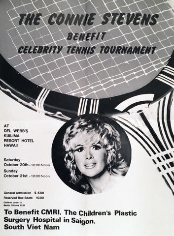 Connie Stevens Celebrity Benefit Tennis Tournament Poster