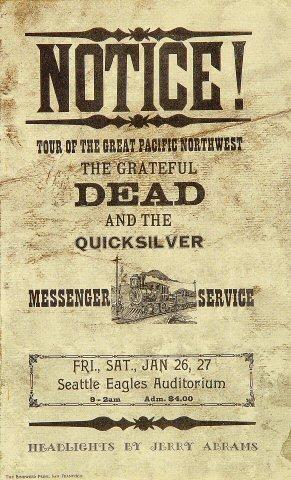 Grateful Dead Handbill