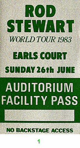 Rod Stewart Backstage Pass