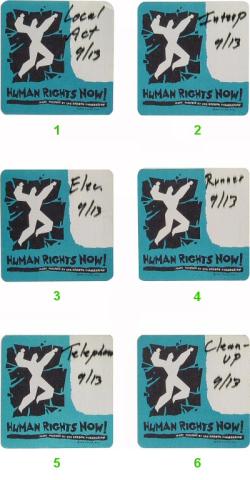 Amnesty International Benefit Backstage Pass