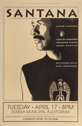 Santana Vintage Concert Poster from Fillmore Auditorium, May 17
