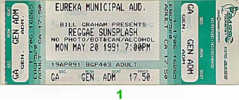 Reggae Sunsplash Vintage Ticket