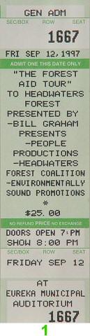 Bonnie Raitt Vintage Ticket