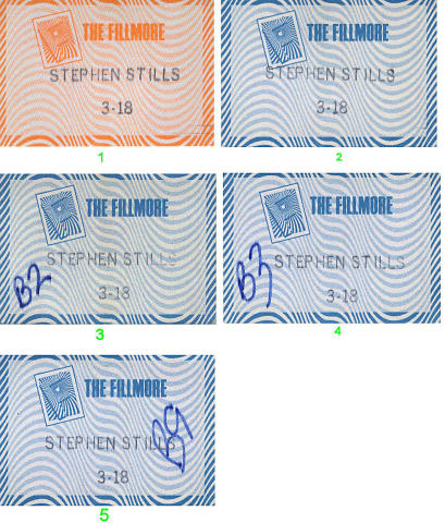 The Stephen Stills Band Backstage Pass