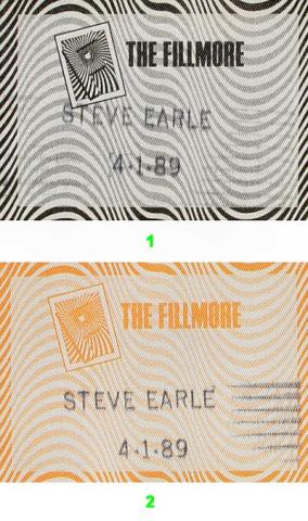 Steve Earle & the Dukes Backstage Pass
