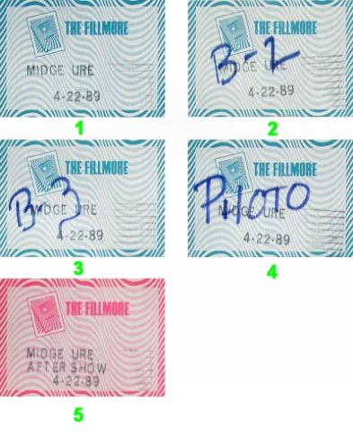 Midge Ure Backstage Pass