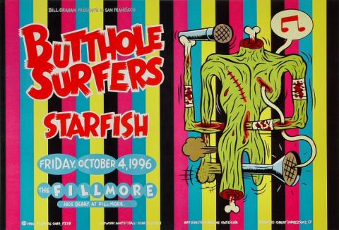 Butthole Surfers Vintage Concert Poster from Fillmore Auditorium