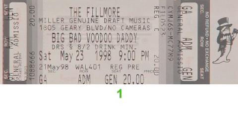 Big Bad Voodoo Daddy Vintage Ticket