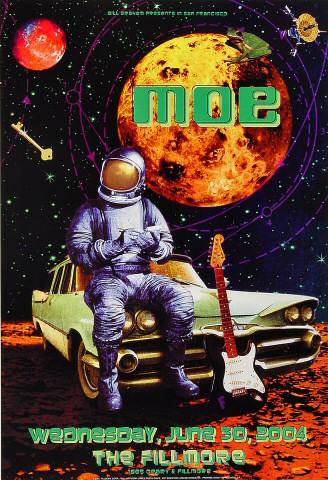 moe. Vintage Concert Poster from Fillmore Auditorium, Jun 30, 2004