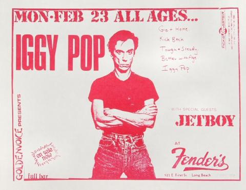 Iggy Pop Handbill