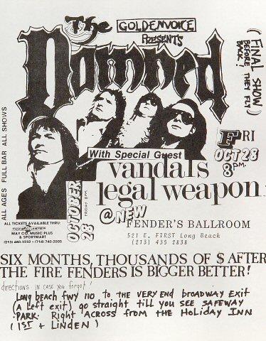 The Damned Handbill