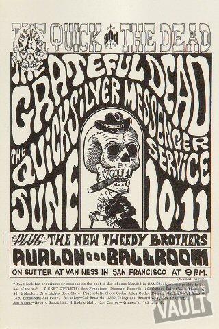 Grateful Dead Vintage Concert Poster from Avalon Ballroom, Jun 10