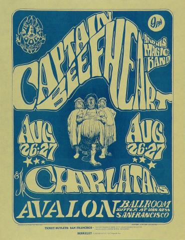 Captain Beefheart & The Magic Band Vintage Concert Poster from