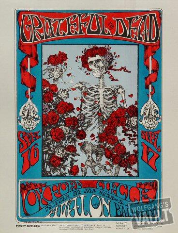 Grateful Dead Vintage Concert Poster from Avalon Ballroom, Sep 16