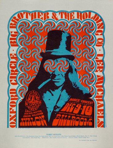 Big Brother and the Holding Company Vintage Concert Poster from