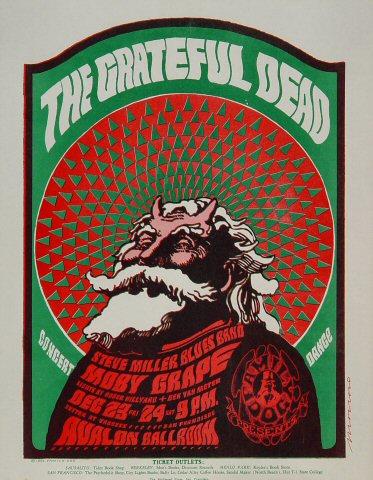 Grateful Dead Vintage Concert Handbill from Avalon Ballroom, Dec