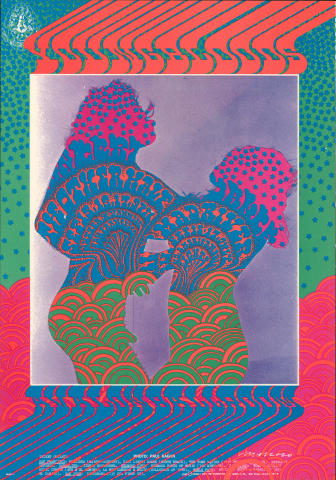 1969年　ヴィンテージポスター　The Youngbloods Love Hour Glass - Allman Brothers Band with Youngbloods Concert Poster 芸術写真
