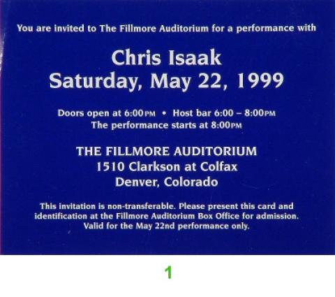 Chris Isaak Vintage Ticket