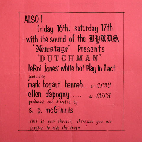 The Byrds Handbill