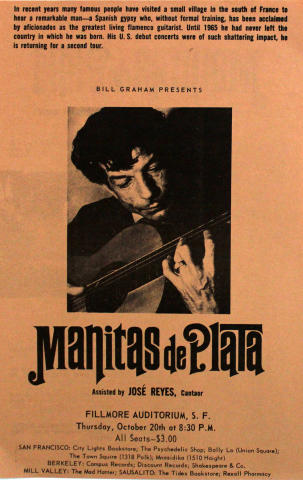 Manitas de Plata Handbill