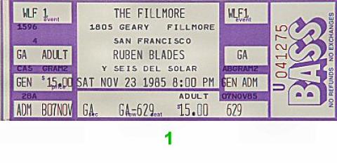 Ruben Blades y Son de Solar Vintage Ticket