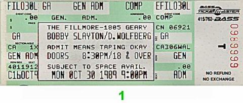 Bobby Slayton Vintage Ticket