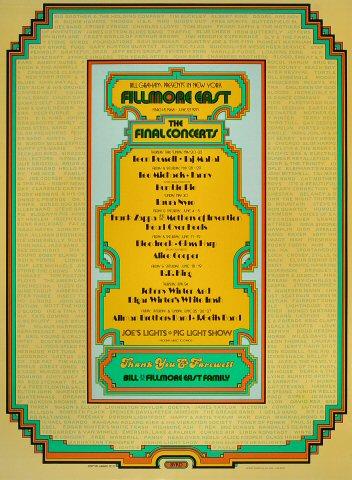 Fillmore East: The Closing Nights Poster