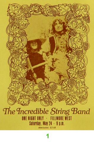 The Incredible String Band Vintage Ticket
