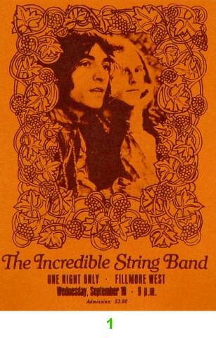 The Incredible String Band Vintage Ticket