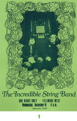 The Incredible String Band Vintage Ticket